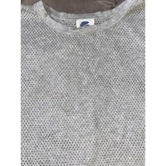 Old Navy Grey Mesh Top-M - Picture 2 of 5